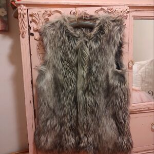 Tinsel faux fur winter vest.